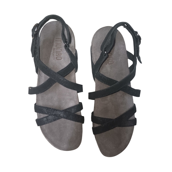 Munro Black Sandals Minimalist Design - Picture 5 of 6